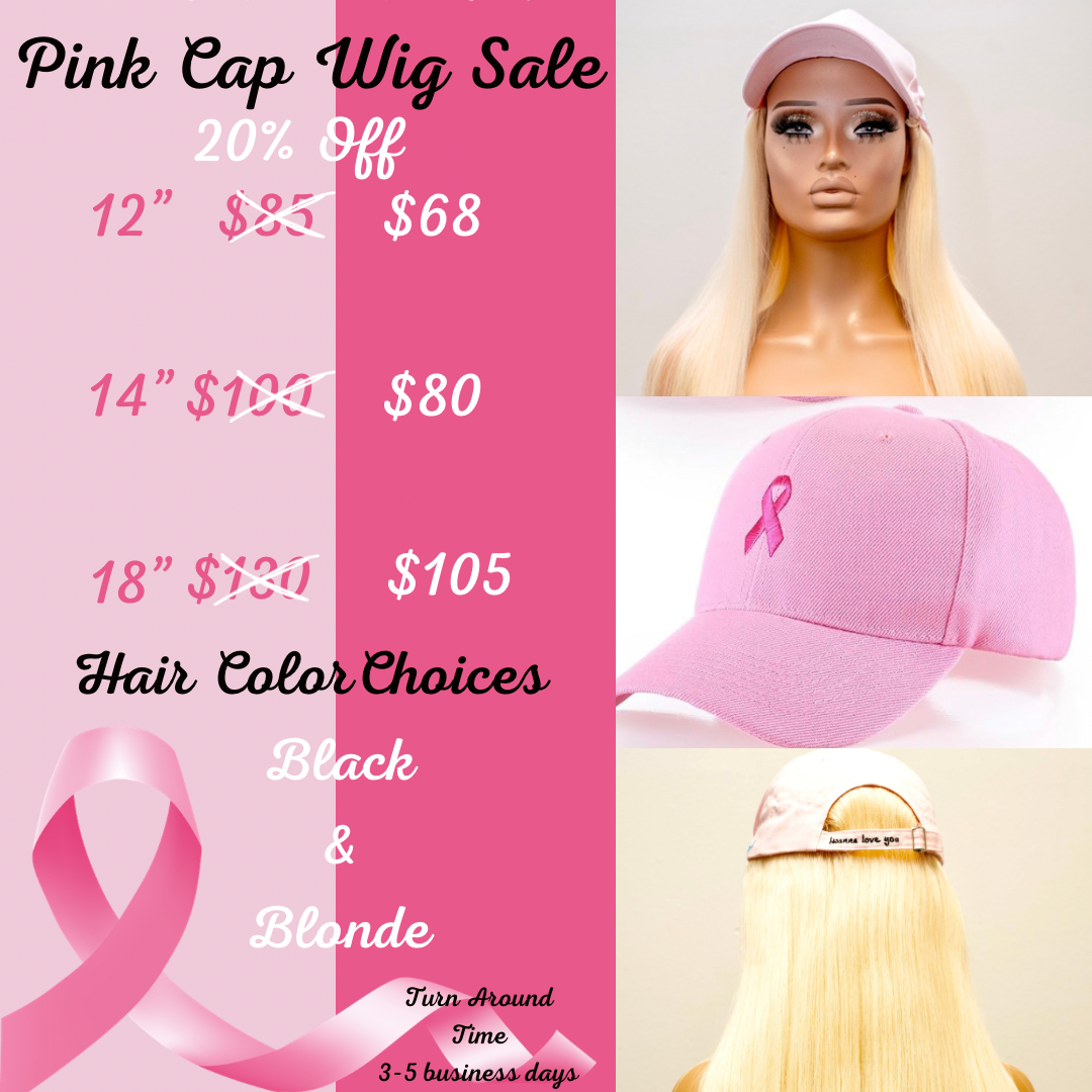 BREAST CANCER AWARENESS ROYAL CAP WIGS🎀